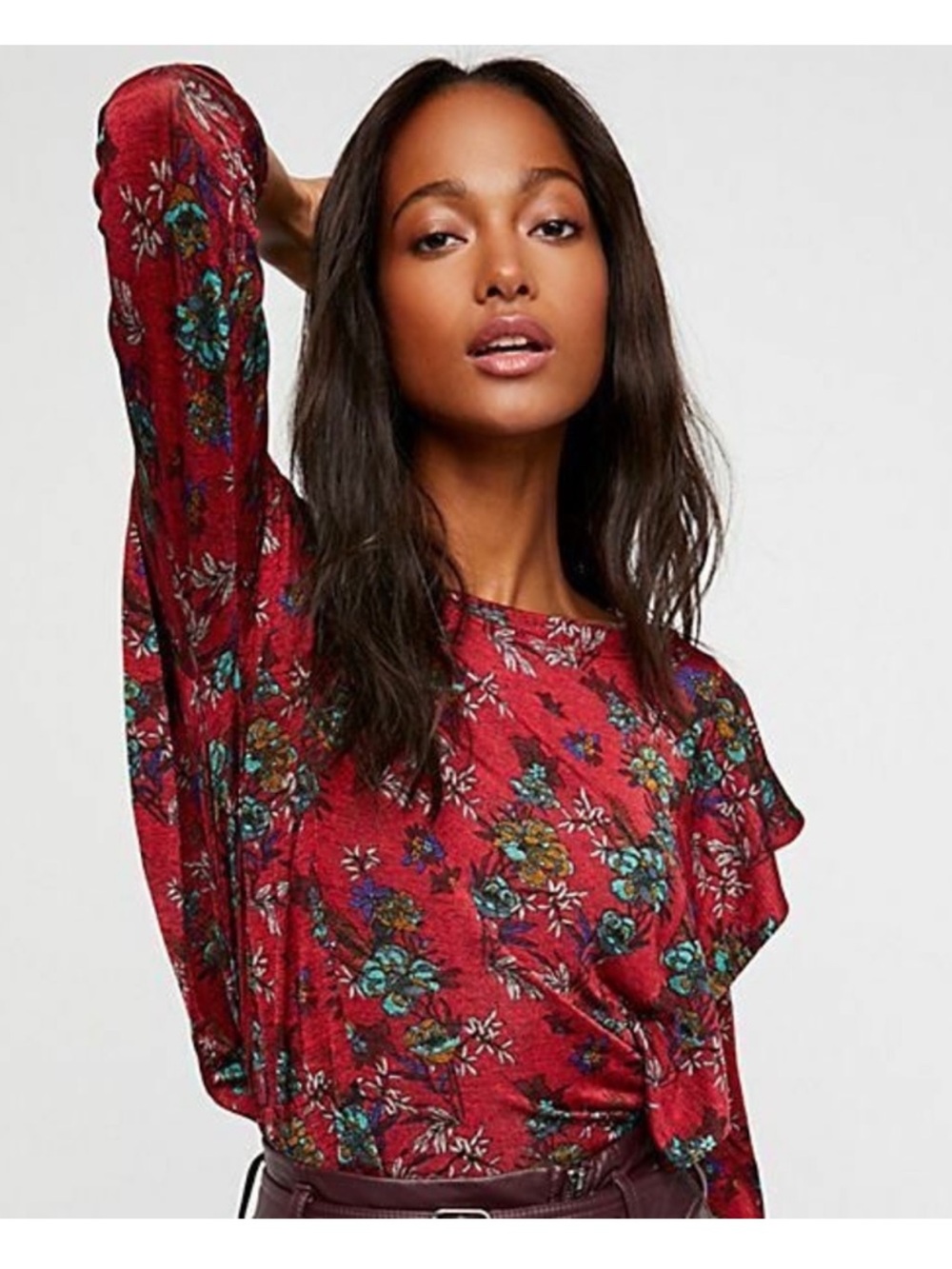 Free People NWT Dock Street 3/4 Sleeve Top